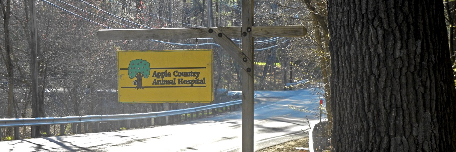 Apple Country Animal Hospital road sign